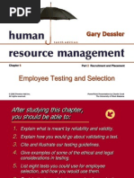 Employee Testing and Selection: Gary Dessler