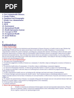 Psm Munity Medicine Question Bank With Answers Pdf Sampling Statistics Tuberculosis