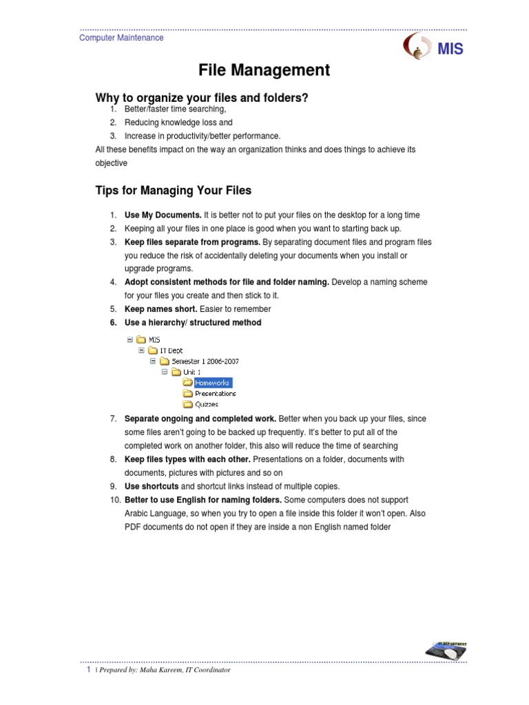Tip File Management | PDF