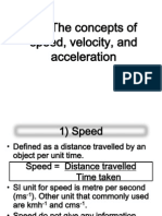 5.2 The Concepts of Speed, Velocity, and Acceleration