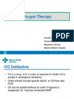 Oxygen Therapy: Jennifer Oliverio RRT, BSC Clinical Educator Respiratory Services Alberta Children'S Hospital