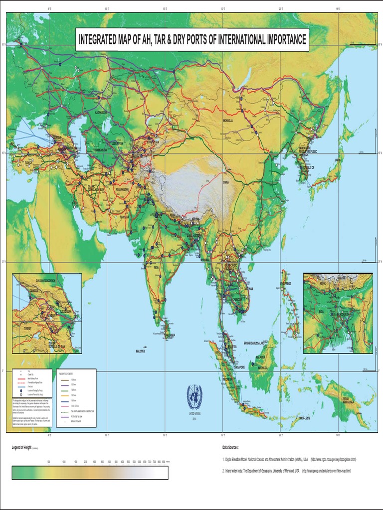 Asian Highway Route Map Overview | PDF