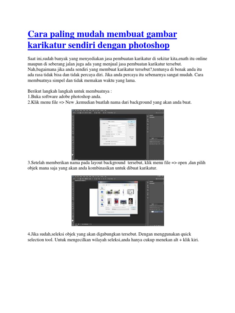 Cara Paling Mudah Membuat Gambar Karikatur Sendiri Dengan Photosho1