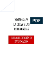 Normas Apa La Citas Y Las Referencias Referencias: Estilos de Citación en Investigación