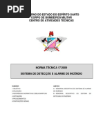 NT 17-2009 Sistema de Detecção e Alarme de Incêndio