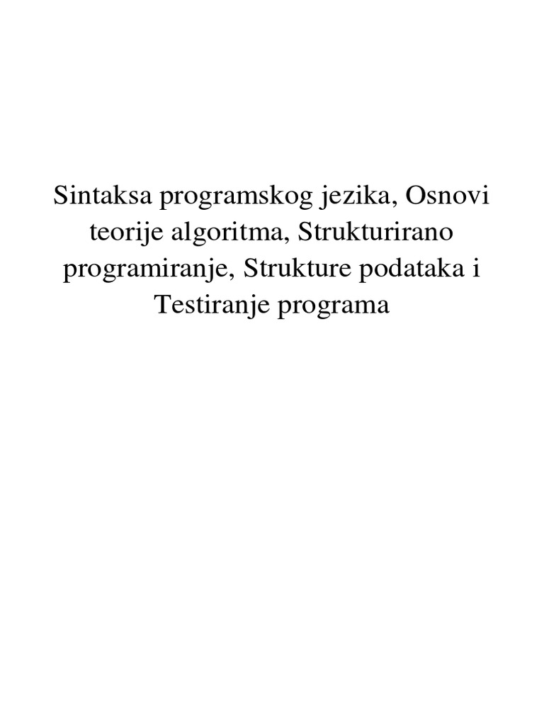 Programiranje | PDF