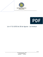 Lei 21-D-92 de 28 de Agosto - Lei Sindical