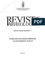 Revista Arheologică, SN, Vol. IX, nr. 1. 2013