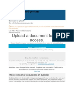 Upload A Document For Free Access.: More Reasons To Publish On Scribd