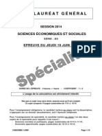 Sciences Éco Et Sociales - Série ES - Spécialité
