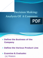 Decision Making: Company Analysis and Strategic Recommendations