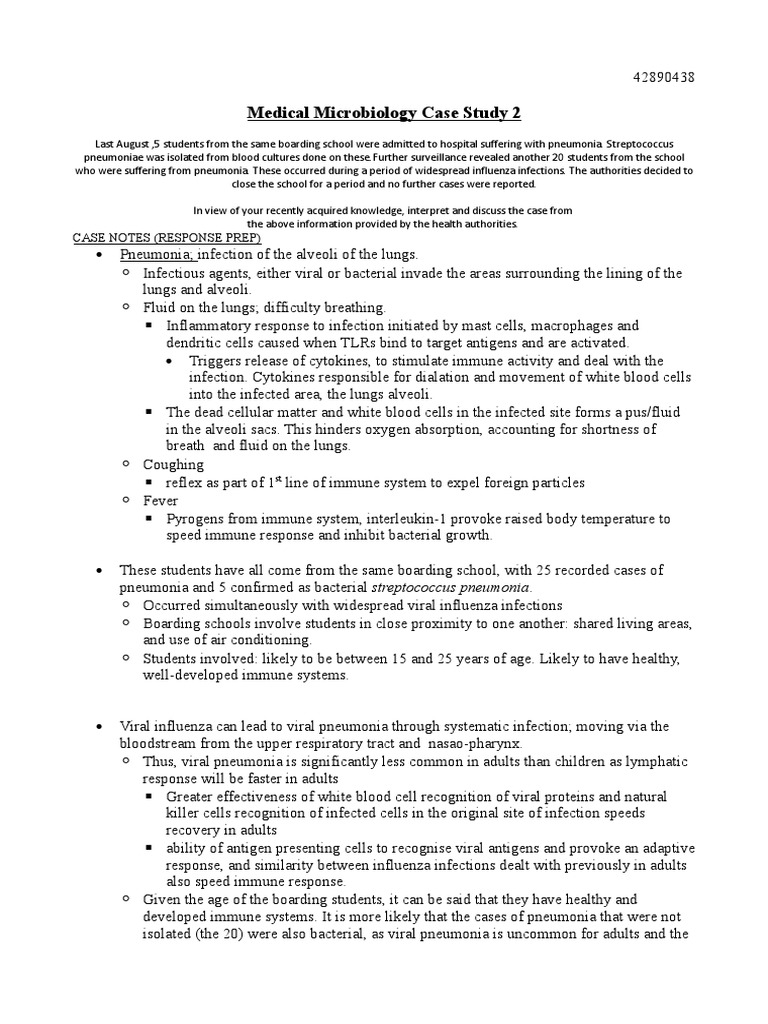 Pneumonia Outbreak in Boarding School | PDF | Pneumonia | Influenza
