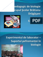 experimentul de laborator