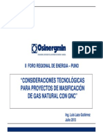 Consideraciones Tecnológicas para Proyectos de Masificación de Gas Natural Con GNC