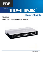 TD-8817 ADSL2/2+ Ethernet/USB Router