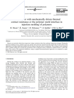 Heat transfer and contact resistance in injection molding of polymers