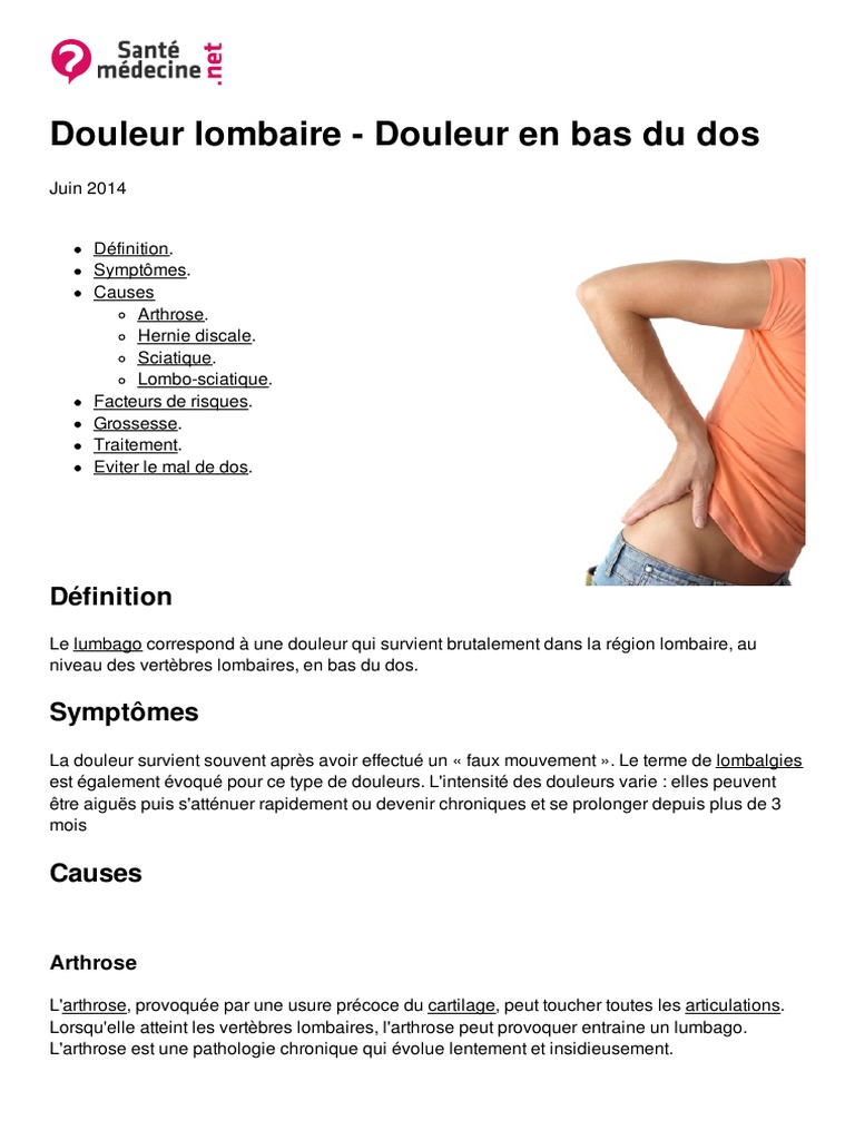 Sciatique - Causes, symptômes et traitements de la sciatique - Orliman
