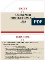 UNIT-5: Consumer Protection Act, 1986