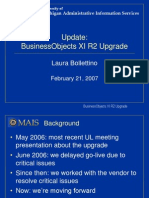 Update: Businessobjects Xi R2 Upgrade: Laura Bollettino