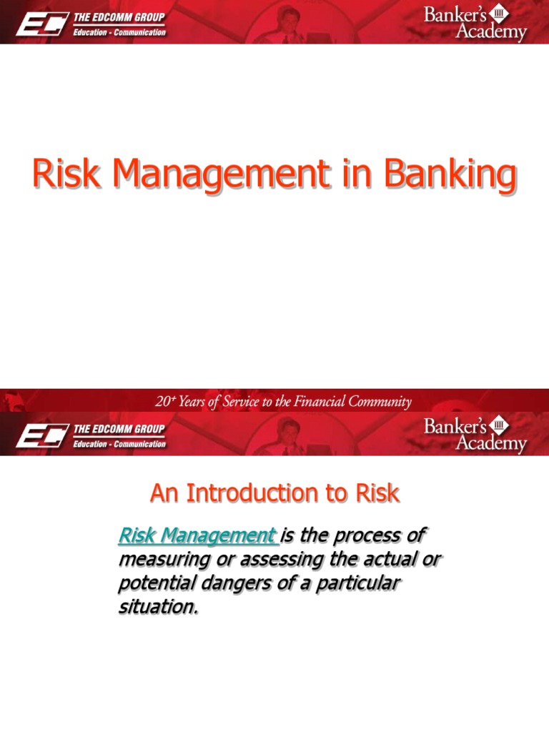 Risk Management In Banking Pdf Credit Finance Credit Risk