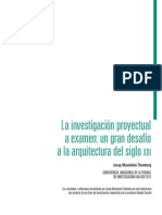 La Investigación Proyectual A Examen-Josep Muntañola