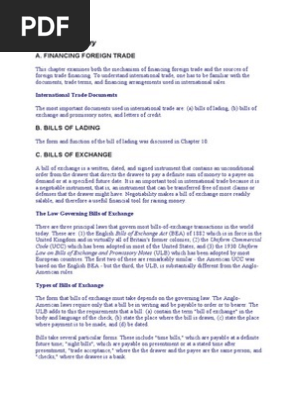 Types of Bills of Exchange