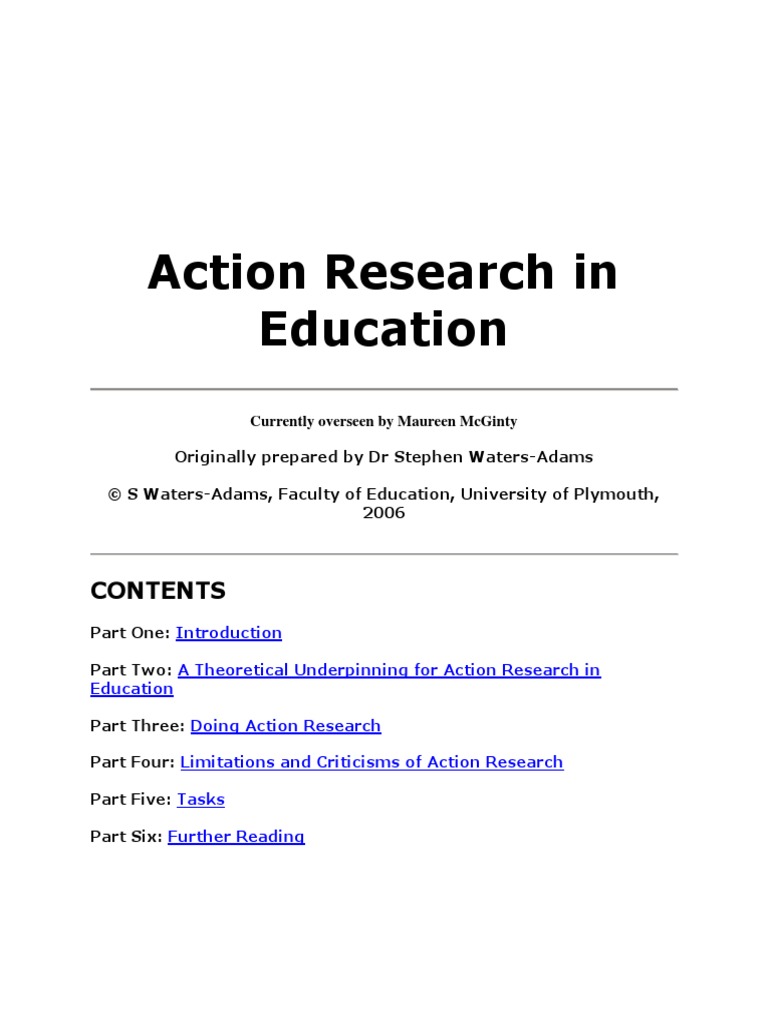 Action Research 1 | PDF | Action Research | Qualitative Research