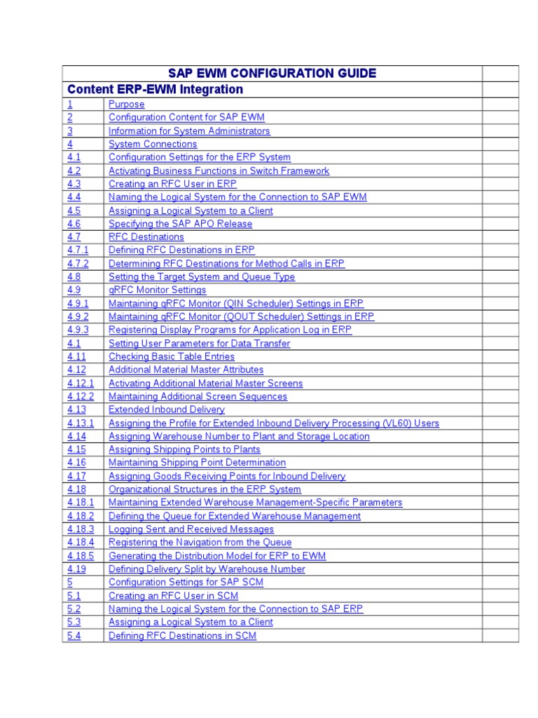 SAP EWM CONFIGURATION GUIDE PDF intelligence overview