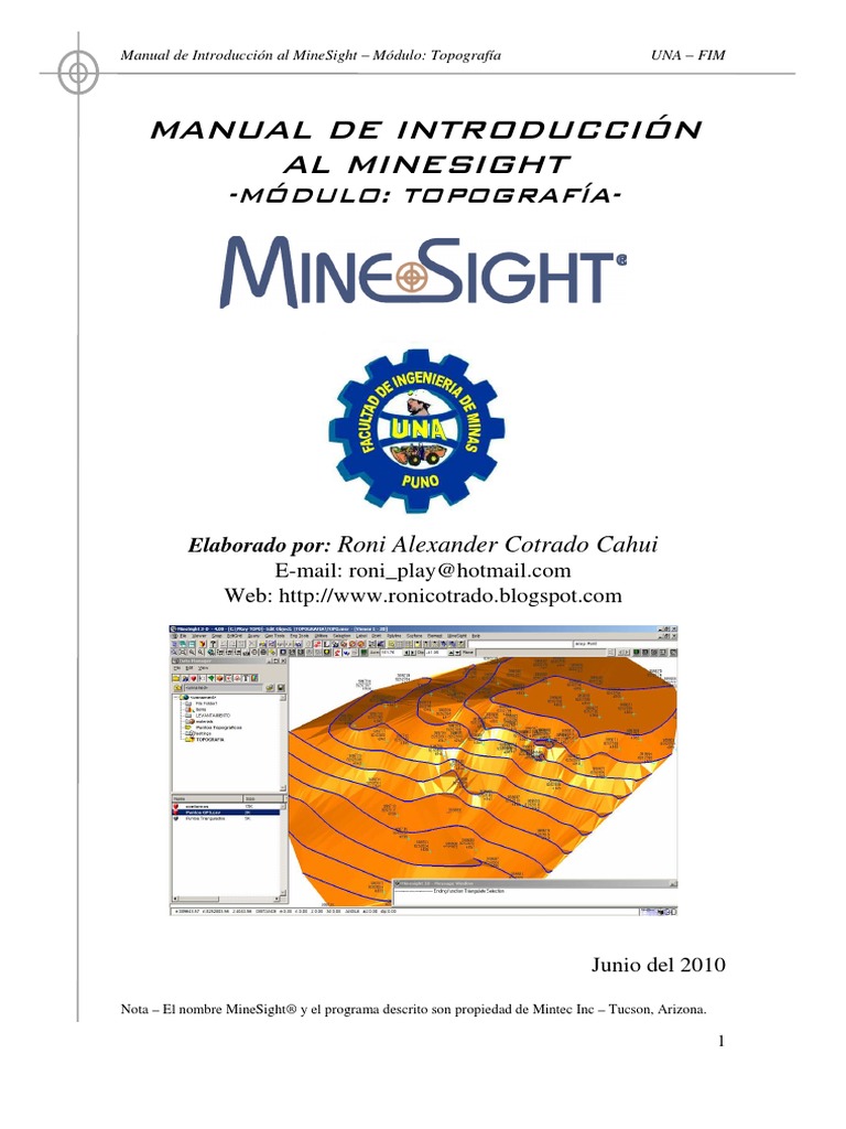 Manual Introducción MineSight - Topografia | PDF | Topografía | Point ...