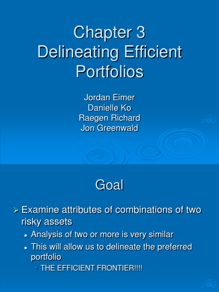 Understanding Efficient Portfolios | PDF | Variance | Statistical Analysis