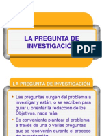 La Pregunta de Investigacion