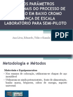 Estudo Dos Parâmetros Operacionais Do Processo de Coloração