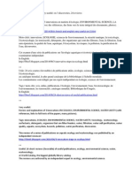 In French and English, Very Useful, On 3 Discoveries in Aquatic Ecology, 24 Reviews On Articles in Environmental Sciences, Http://ru - Scribd.com/doc/230533197