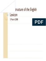 The Structure of the English Lexicon