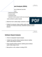 Subsystem Hazard Analysis (SSHA)