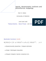 Burkholder Integrals, Holomorphic Motions and Quasiconformal Mappings