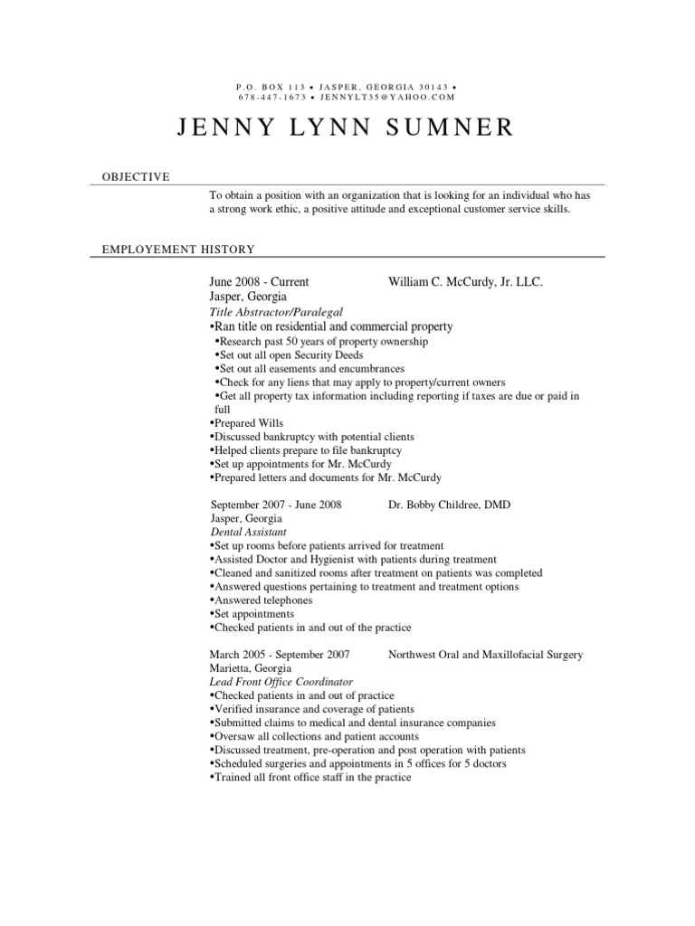Jenny Resume 2009 | PDF | Property Law | Health Sciences