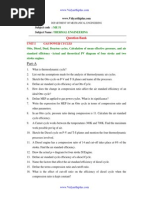 Thermal Engineering Question Bank