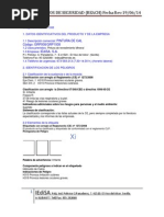 Ficha de Datos de Seguridad Pintura de Cal IEDISA