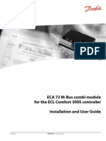ECA 73 M-Bus Combi Module For The ECL Comfort 300S Controller Installation and User Guide