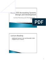Accounting System Design and Development - System Planning and Development 