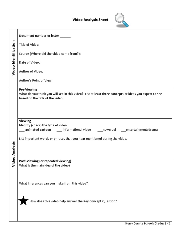 Video Analysis for Grades 3-5 | PDF | Career & Growth