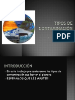 Tipos de Contaminacion