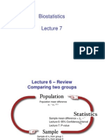 Biostatistics-Sampling distribution for mean difference between two groups