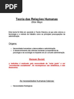 Teoria Das Relações Humanas