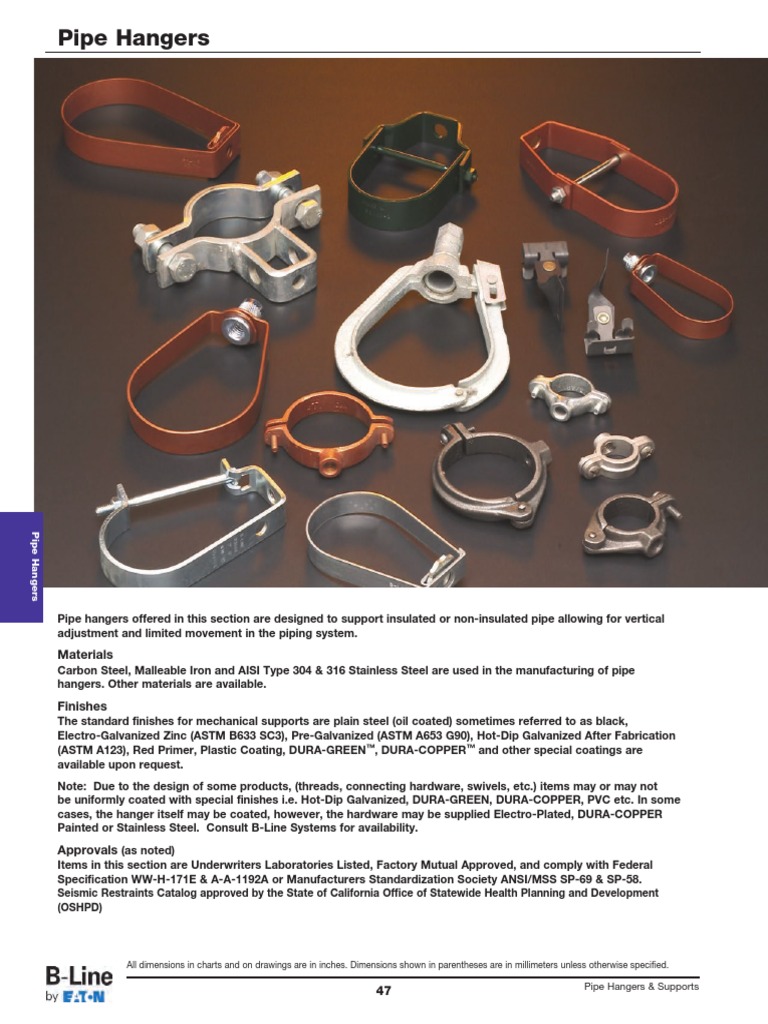 TOLCO Pipe Hangers Pipe (Fluid Conveyance) Galvanization Free 30