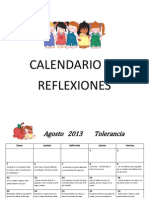 Calendario de Reflexiones Año Escolar 2013-2014