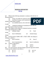 Chapter 7 Thermochemistry Mcqs