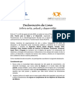 Declaración de Lima Sobre Arte, Salud y Desarrollo