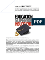 Educaci n Superior INSUFICIENTE